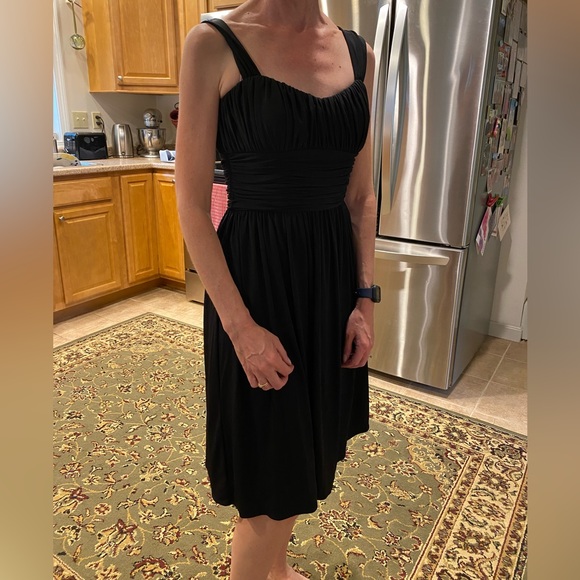 Tahari Black Lined Cocktail Dress 2 - Picture 13 of 15